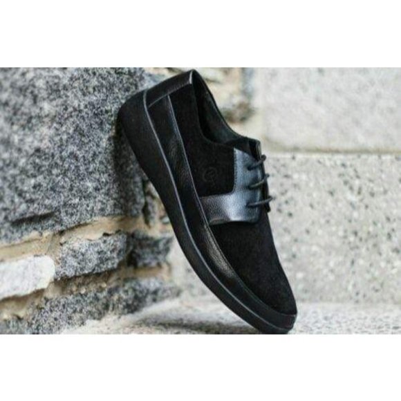 Johnny Famous Bally Style Park West Men's Black Suede Low Tops - Picture 1 of 5